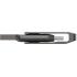 Lexar 64GB JumpDrive Dual Drive D400 USB 3.1 Type-C and Type-A Flash Drive for Storage Expansion and Backup, Up to 130MB/s Read, Metal Housing & Swivel Design, Titanium